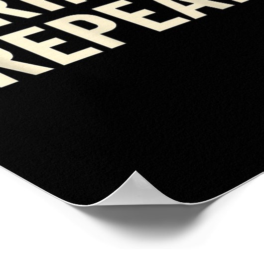 Wake Grind Repeat Motivational Hustle Design  Poster (Hoek)