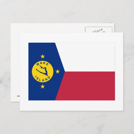 Wake Island Flag Briefkaart (Voorkant / Achterkant)