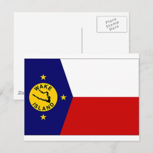 Wake Island Local Unofficial Flag Briefkaart (Voorkant / Achterkant)