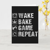 Wake Ke Game Herhaal Videospel Wiet Roker Pot Gif Kaart (Gele Bloem)