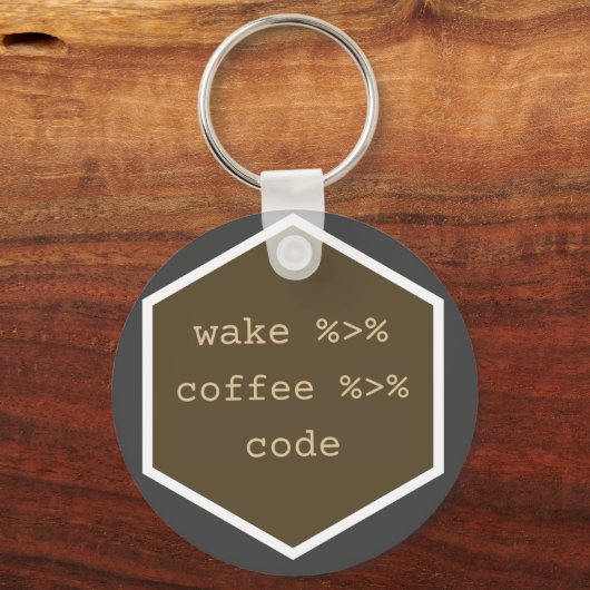 Wake-koffiecode sleutelhanger (Voorkant)