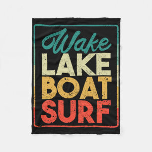 Wake Lake Boot Surf Grappig Wakesurf Bord Surfen S Fleece Deken