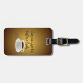 Wake me als de koffie klaar is bagagelabel (Voorkant horizontaal)