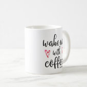 Wake Me met Coffee Hearts en Naam Mok (Voorkant rechts)