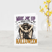 Wake Me Up beroemd gemaakt door Halloween Funny Wi Kaart (Gele Bloem)