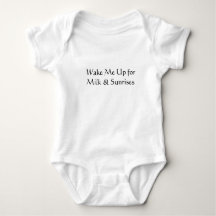 Wake Me Up voor Milk & Sunrises Baby One Piece