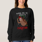 Wake Me Up When It's Christmas Pajamas  For Sloth  Trui (Voorkant)