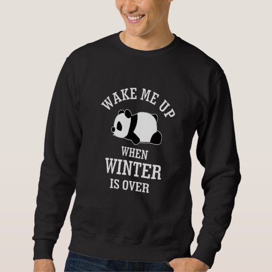 Wake me Up When Winter Is Over Lazy Panda Trui (Voorkant)