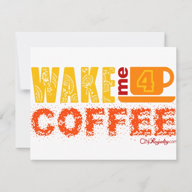 Wake me voor koffie (Voorkant)