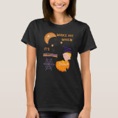 Wake Me When Its Halloween Cute Pumpkin Sleeping K T-shirt (Voorkant)