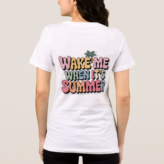Wake Me When It's Summer Fun Seizoensgebonden Quot Tri-Blend Shirt (Achterkant)
