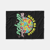 Wake Me When The Ball Drops Funny New Years Eve  Fleece Deken (Voorkant (Horizontaal))