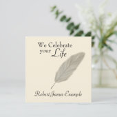  Wake / Memorial / Begrafenis (Sepia) Kaart (Staand voorkant)