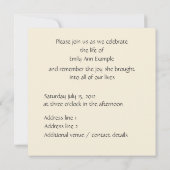  Wake / Memorial - Rainbow Poem Kaart (Achterkant)