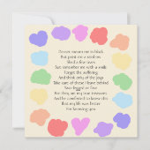  Wake / Memorial - Rainbow Poem Kaart (Voorkant)