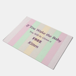 Wake niet op de Baby Free Kitten Funny Deurmat