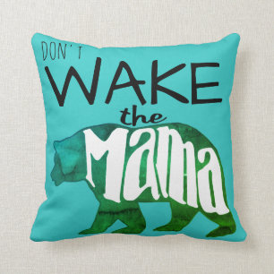 Wake niet op het Beer Blue Accent Pillow. Kussen