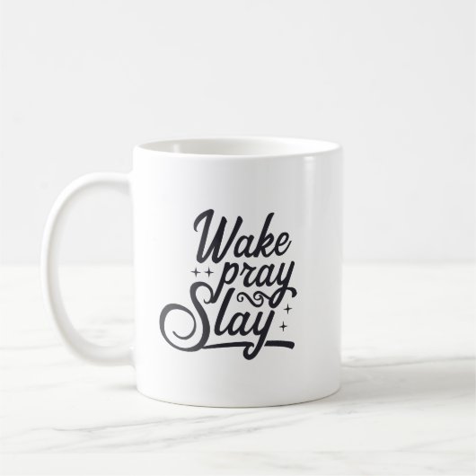 Wake, Pray, Slay Koffiemok (Links)
