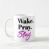 Wake, Pray, Slay Koffiemok (Links)