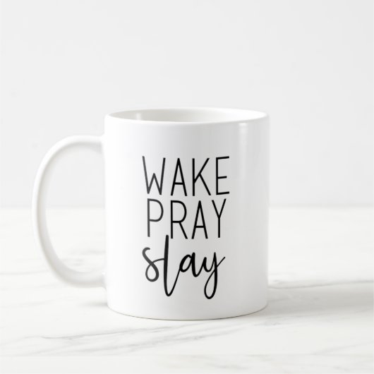 Wake Pray Slay Koffiemok (Links)