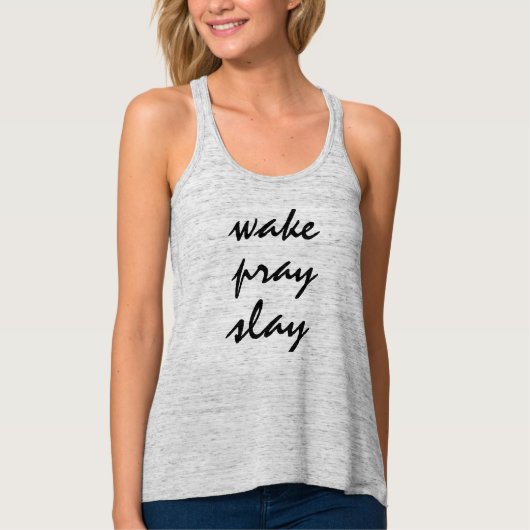 Wake Pray Slay Tanktop (Voorkant)