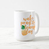 Wake Pray Transfer Day Coffee Mok (Voorkant rechts)