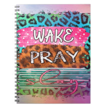 Wake Slay Pray Luipaardprint Spiraal Fotoboek
