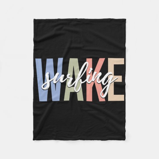 Wake Surfen Wakesurf Wake Surfer Surfen Boot _1  Fleece Deken (Voorkant)
