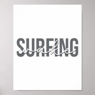 Wake Surfen Wakesurf Wake Surfer Surfen Boot  Poster