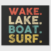 Wake Surfred Wake Surf Wake Surfing Rope Surf Cadeaupapier (Vlak)