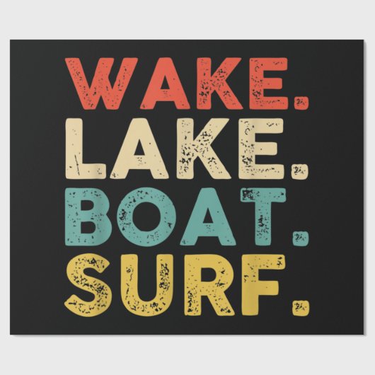Wake Surfred Wake Surf Wake Surfing Rope Surf Cadeaupapier (Vlak)