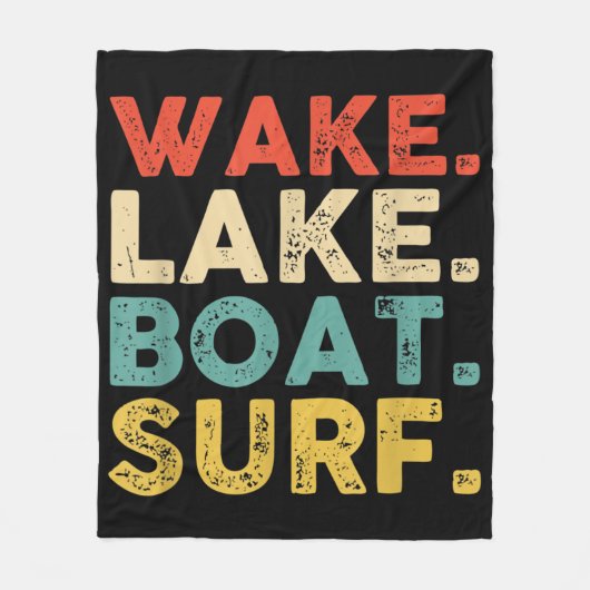 Wake Surfred Wake Surf Wake Surfing Rope Surf Fleece Deken (Voorkant)