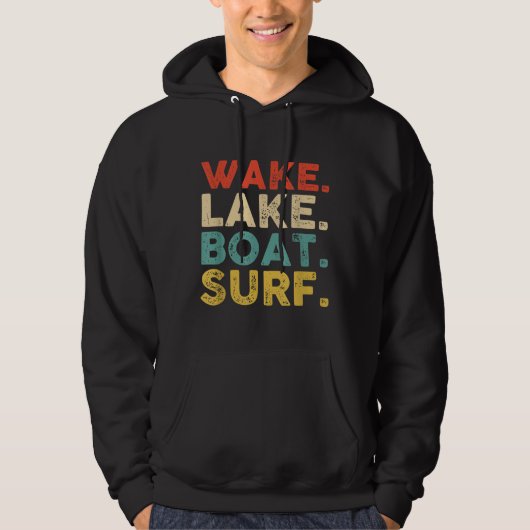 Wake Surfred Wake Surf Wake Surfing Rope Surf Hoodie (Voorkant)