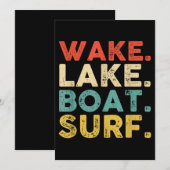 Wake Surfred Wake Surf Wake Surfing Rope Surf Kaart (Voorkant / Achterkant)