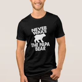 Wake the Papa Beer Dad Birthday Tri-Blend Shirt