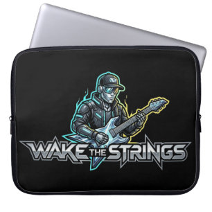 Wake The Strings Retro Future Kunst Laptop Sleeve