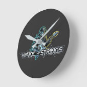 Wake The Strings Retro Future Kunst Ronde Klok (Hoek)