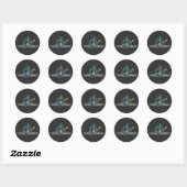 Wake The Strings Retro Future Kunst Ronde Sticker (Vel)