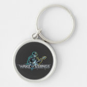 Wake The Strings Retro Future Kunst Sleutelhanger (Voorkant)