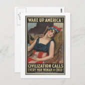 Wake Up-1917 Briefkaart (Voorkant / Achterkant)