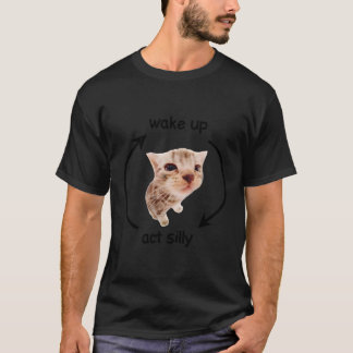 Wake Up Act Gekke Cat T-shirt