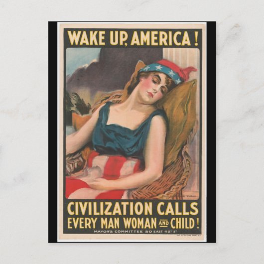 Wake Up America Poster Briefkaart (Voorkant)