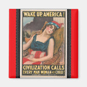 Wake Up America Poster Magnet (Voorkant)