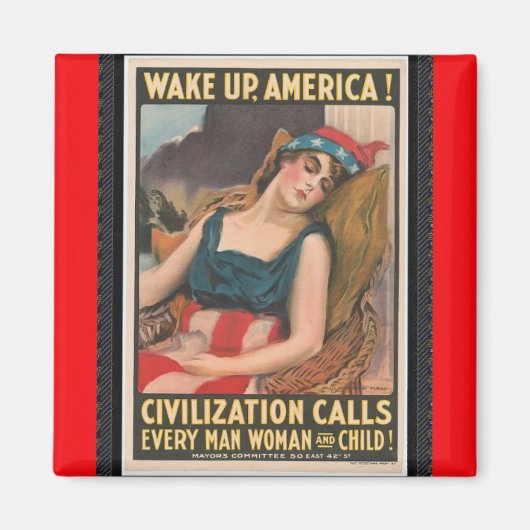 Wake Up America Poster Magnet (Voorkant)