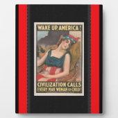 Wake Up America Poster Plaque Fotoplaat (Voorkant)