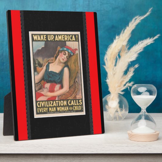 Wake Up America Poster Plaque Fotoplaat (Zijkant)