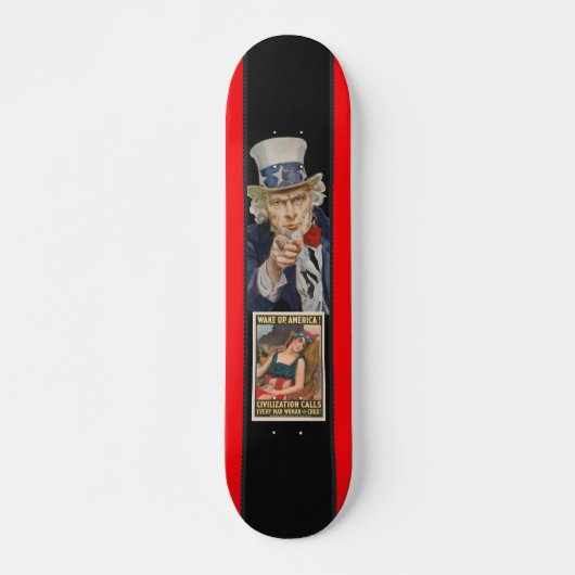 Wake Up America Poster Skateboard (Voorkant)