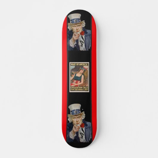 Wake Up America Poster Skateboard (Voorkant)
