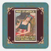 Wake Up America Poster Sticker (Voorkant)