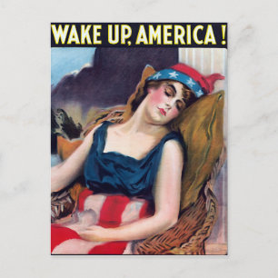 Wake Up America  Stemverkiezingen 2024 Briefkaart